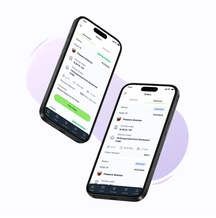 Flower Delivery Rider app