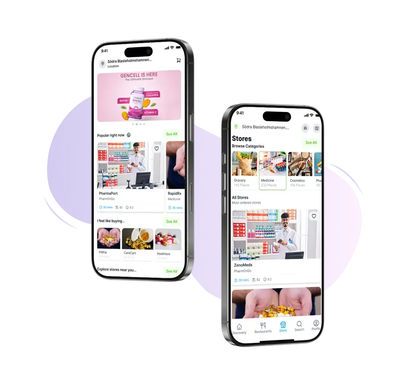 Customer app for pharmacy deliveries