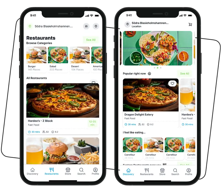 Food ordering mobile app design for restaurants