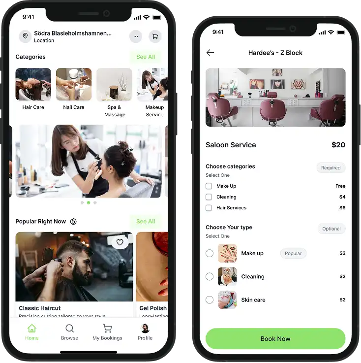 Beauty Services - Single Vendor Mockup