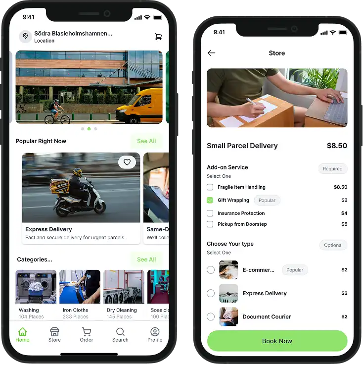 Courier Delivery - Multivendor Mockup