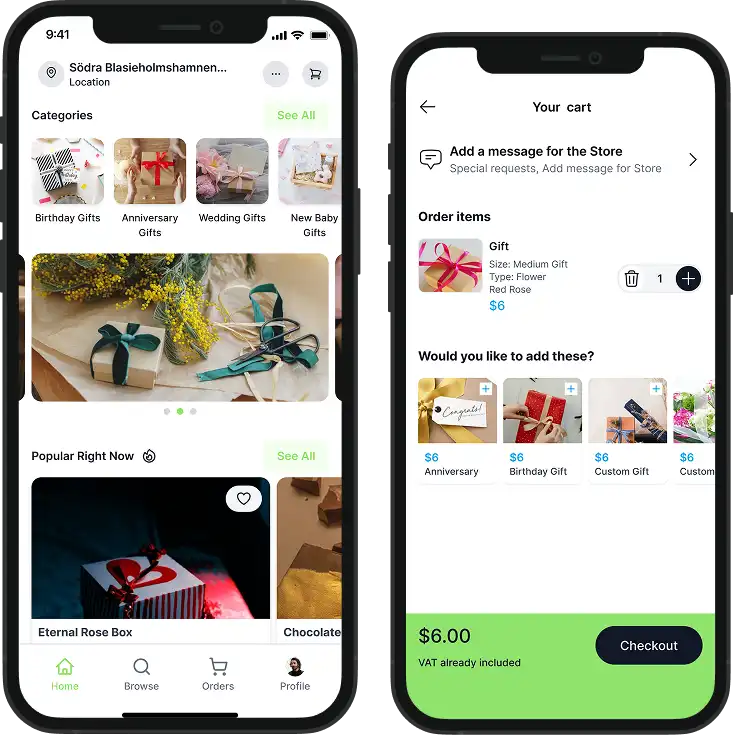 Gift Delivery - Single Vendor Mockup