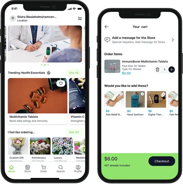 Medicine Delivery - Multivendor Mockup