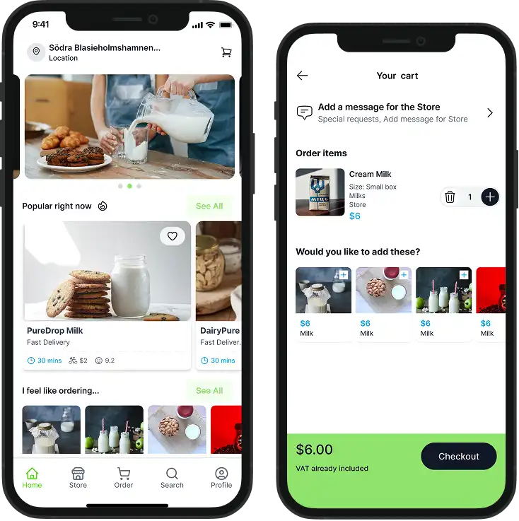 Milk Delivery - Multivendor Mockup