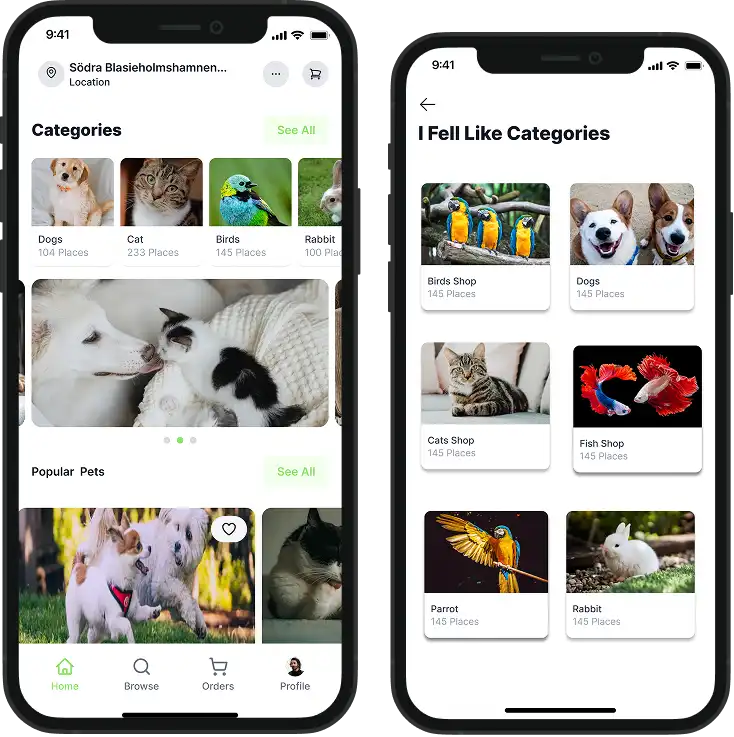 Pet Marketplace - Single Vendor Mockup