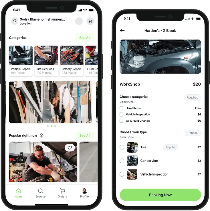 Roadside Assistance - Single Vendor Mockup