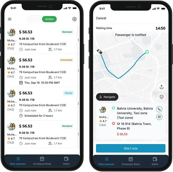 Taxi Rider App