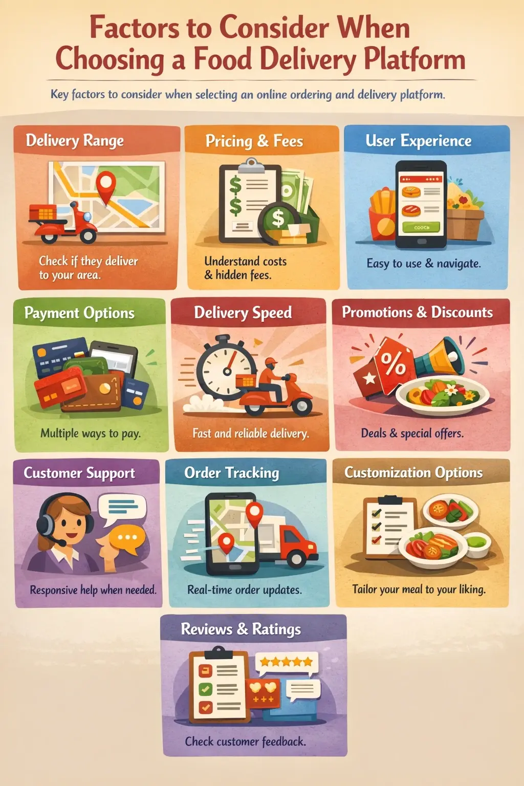 Factors to Consider When Choosing a Food Delivery Platform
