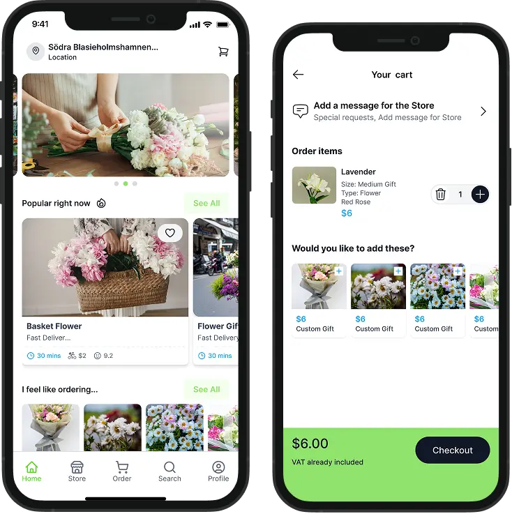 Flower Delivery - Multivendor Mockup