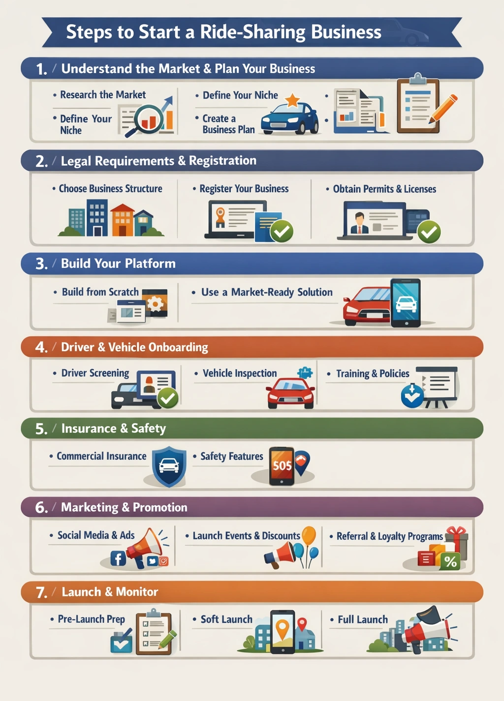 Steps to Start a Ride-Sharing Business