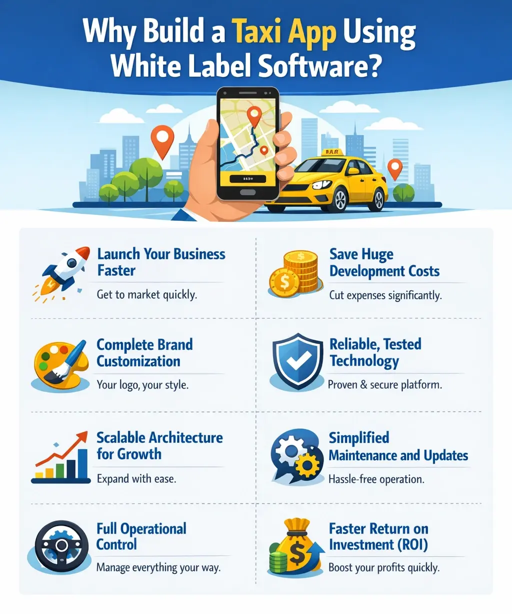 Why Build a Taxi App Using White Label Software