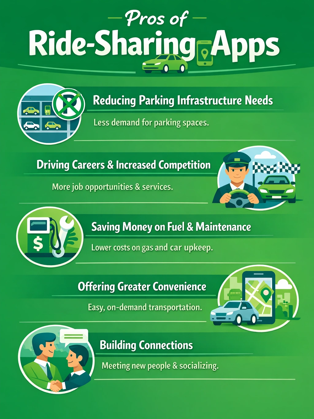 Pros of Ride-Sharing Apps