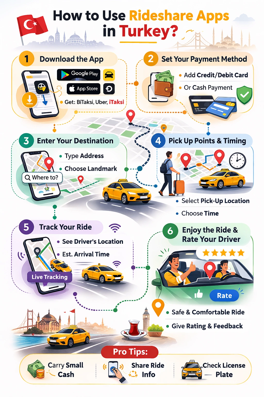 How to Use Rideshare Apps in Turkey