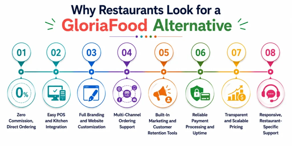 Why Restaurants Look for a GloriaFood Alternative