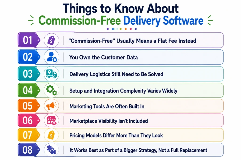Things to Know About Commission-Free Delivery Software