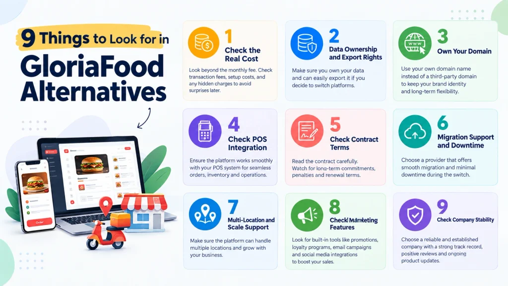 9 Things to Look for in GloriaFood Alternatives